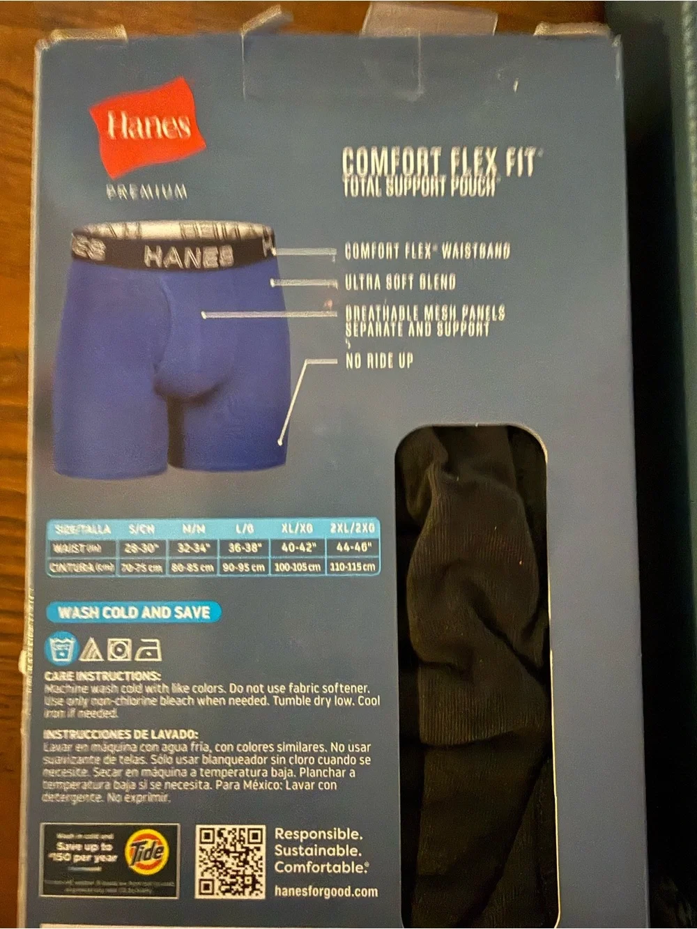 Hanes Premium Comfort Flex Fit 6 Boxer Briefs Reg Length Small Tagless